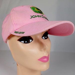 John Deere Pink Cap Hat Owners Edition Embroidered Buckle Closure w/ Tuck In